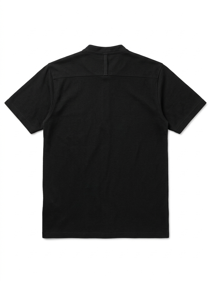Black Henley T Shirt - Image 3