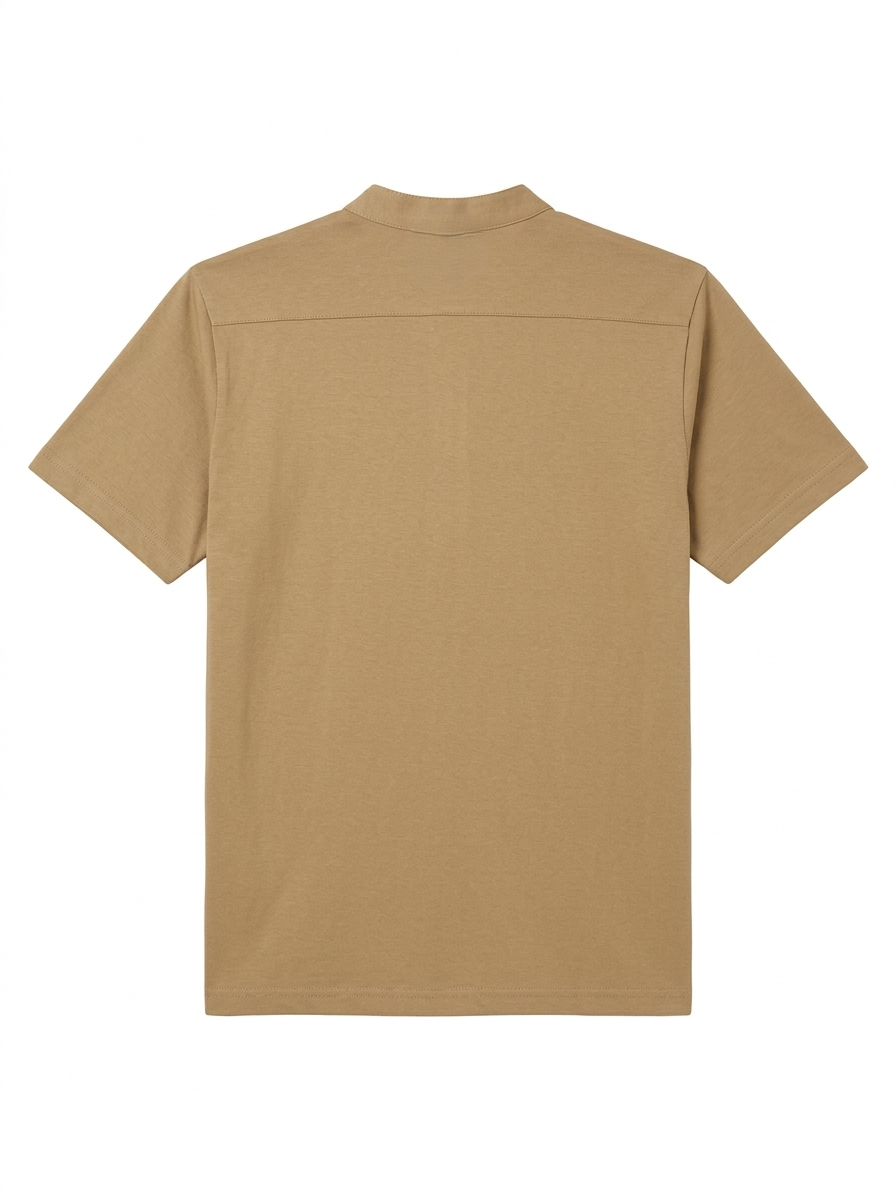 Mustard Henley T-Shirt - Image 3